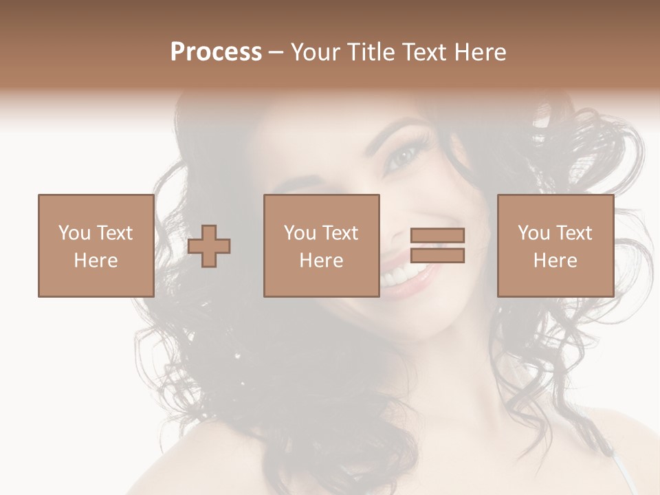 A Woman With A Smile On Her Face PowerPoint Template