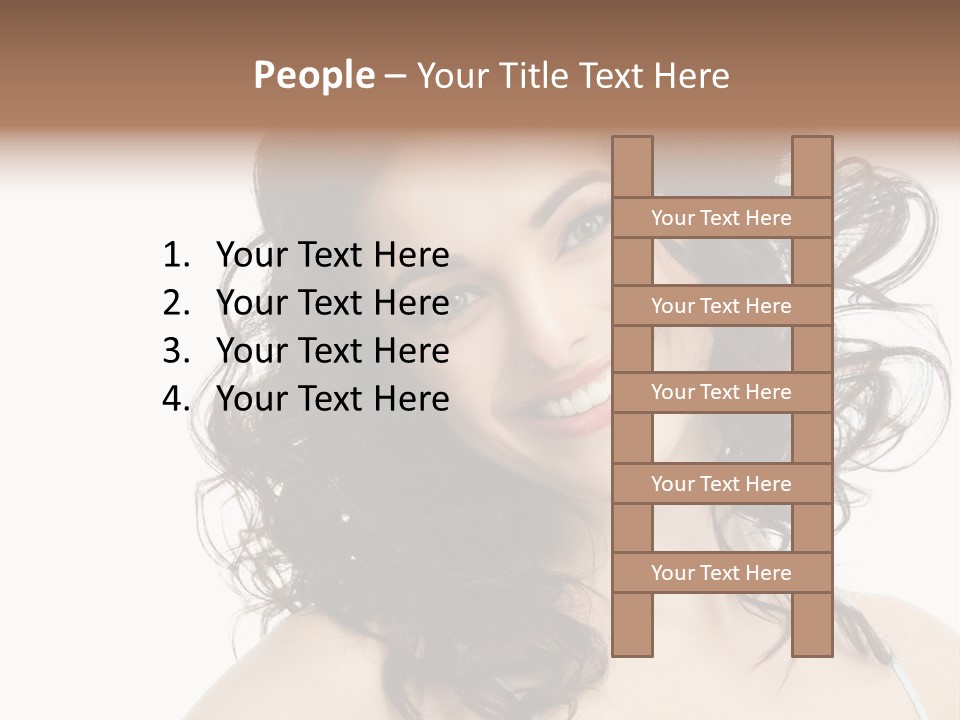 A Woman With A Smile On Her Face PowerPoint Template