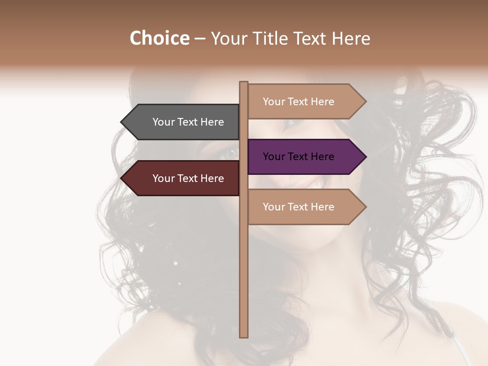 A Woman With A Smile On Her Face PowerPoint Template