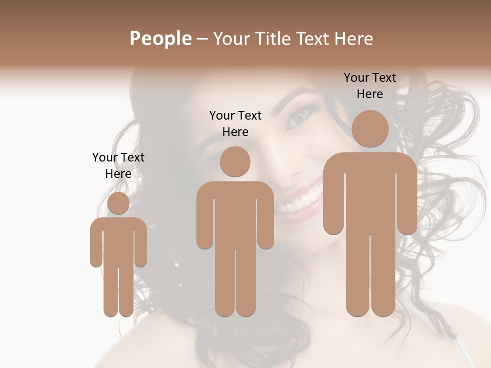 A Woman With A Smile On Her Face PowerPoint Template