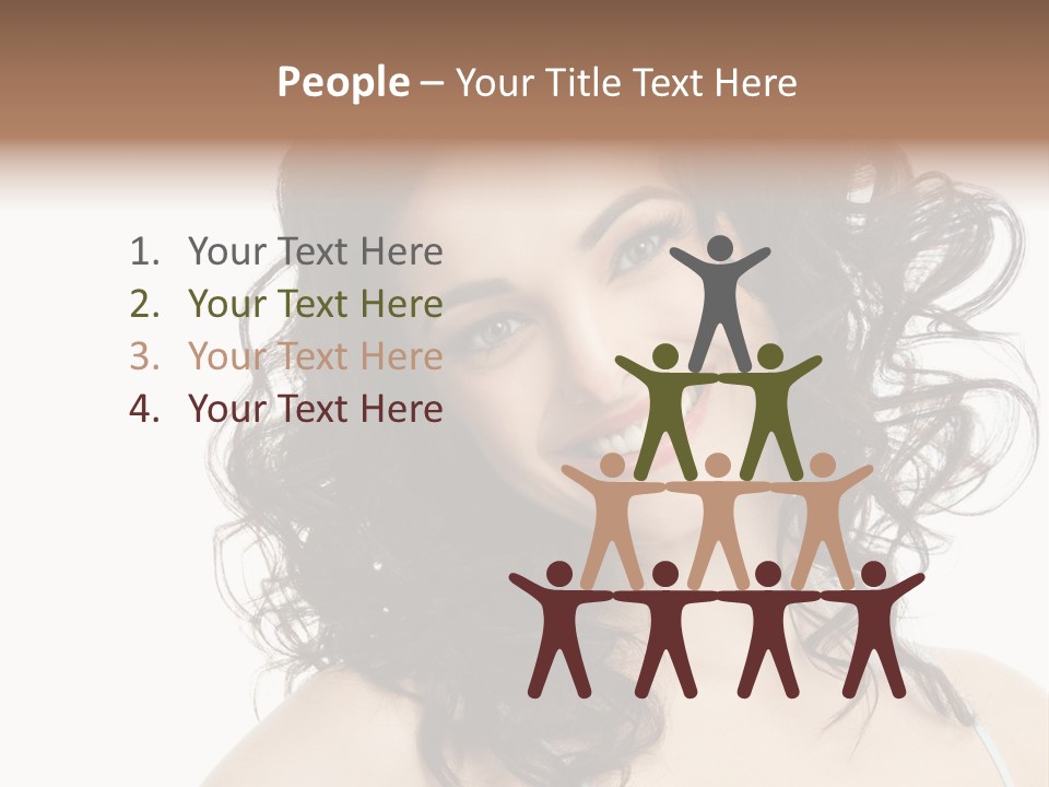 A Woman With A Smile On Her Face PowerPoint Template