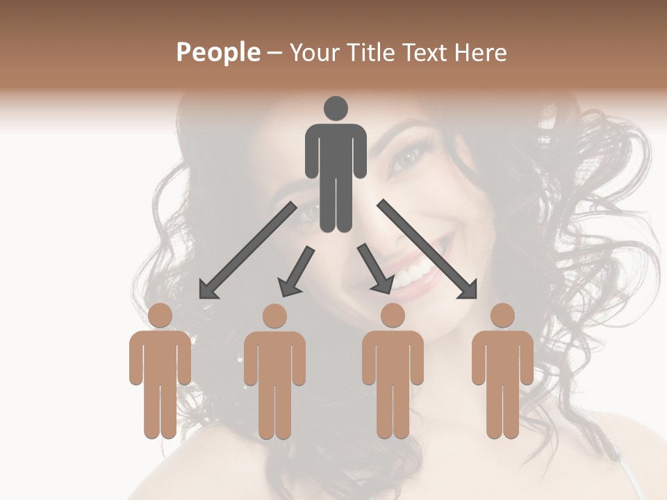 A Woman With A Smile On Her Face PowerPoint Template