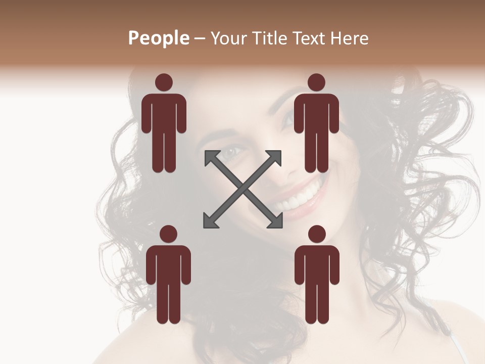 A Woman With A Smile On Her Face PowerPoint Template