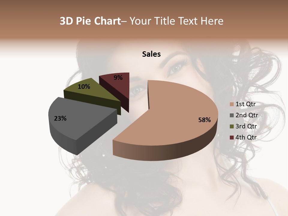 A Woman With A Smile On Her Face PowerPoint Template