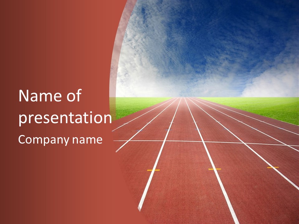 Stadium Athletic Cloud PowerPoint Template