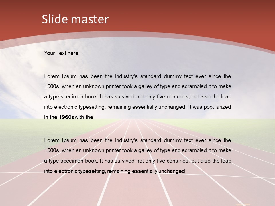 Stadium Athletic Cloud PowerPoint Template