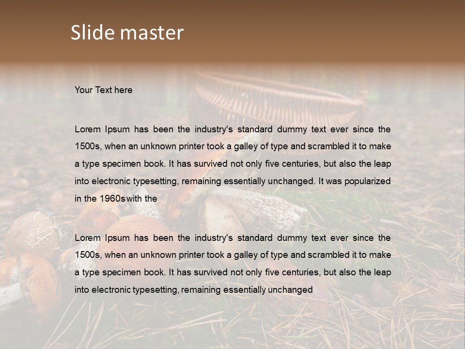 Rural Forest Mushroom PowerPoint Template