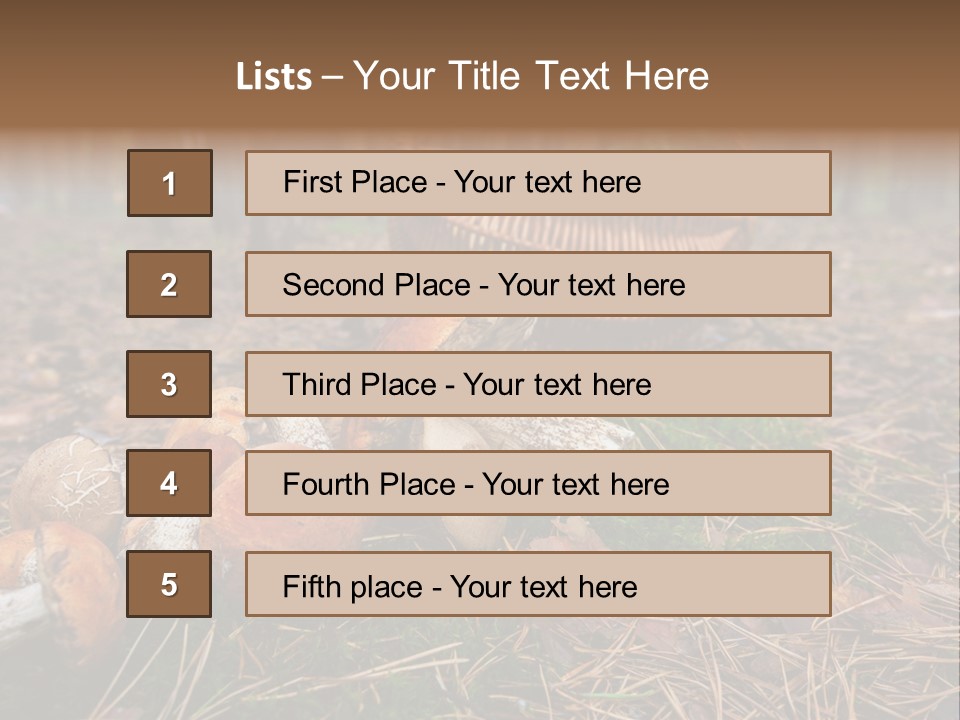 Rural Forest Mushroom PowerPoint Template