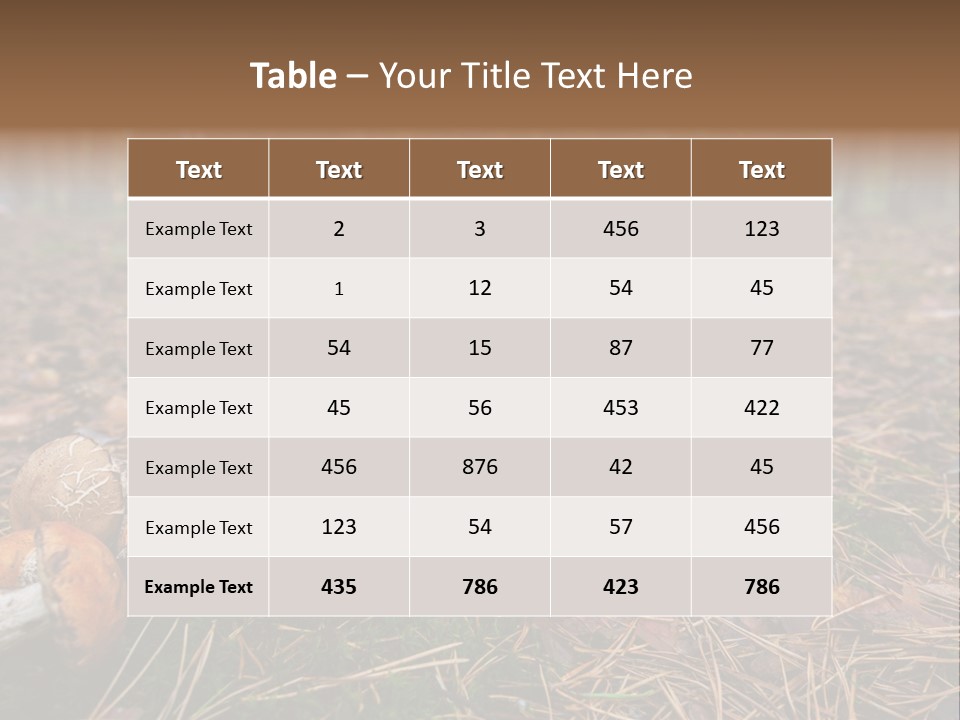 Rural Forest Mushroom PowerPoint Template