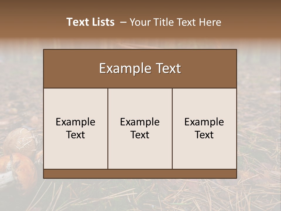 Rural Forest Mushroom PowerPoint Template