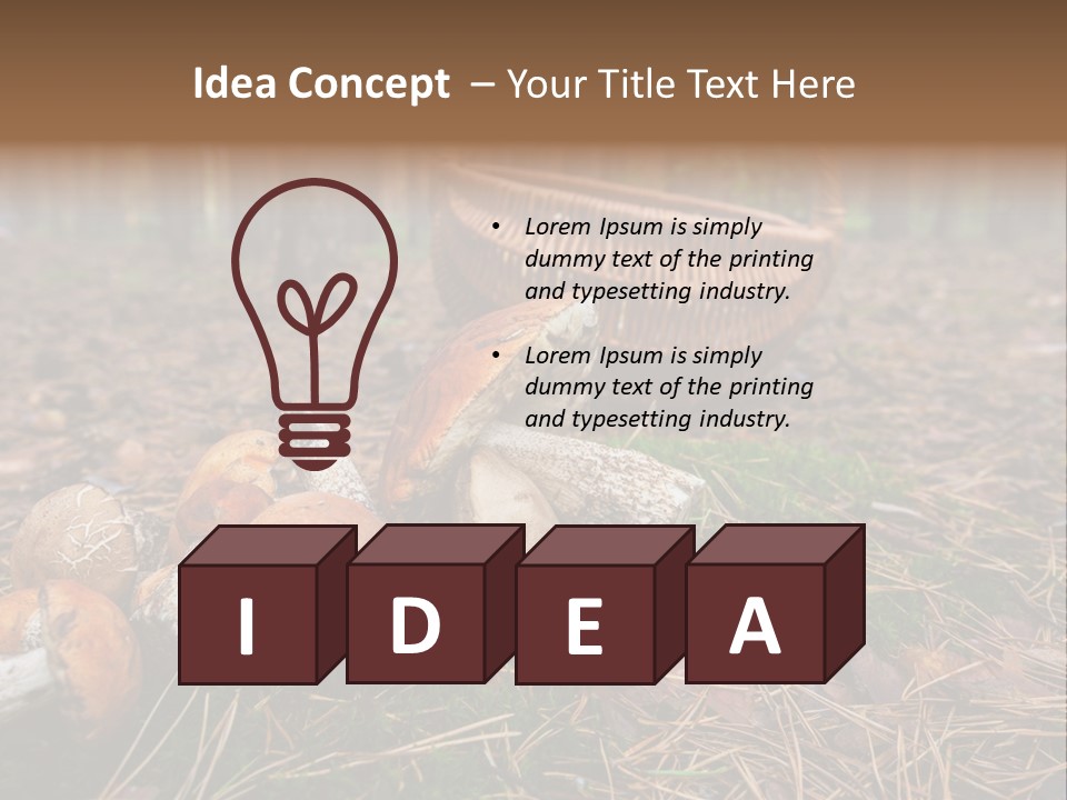Rural Forest Mushroom PowerPoint Template