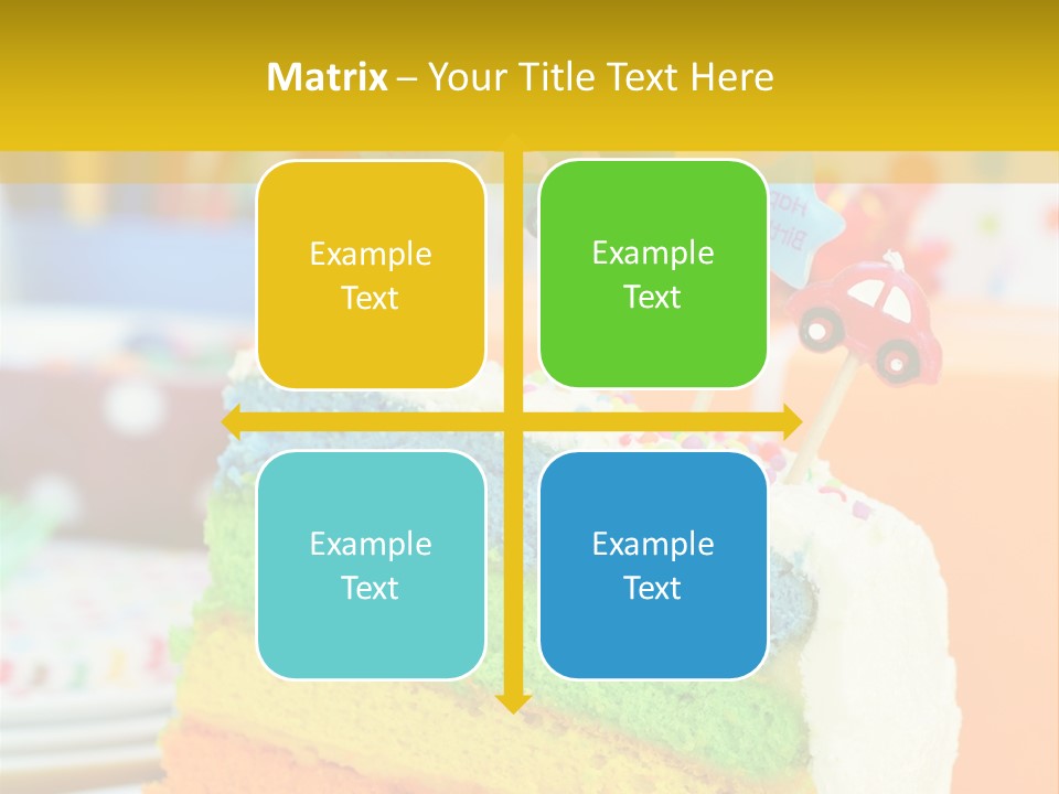 Five Orange Slice PowerPoint Template