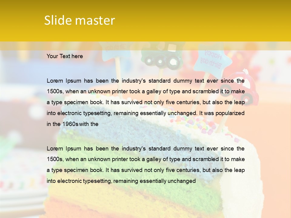Five Orange Slice PowerPoint Template