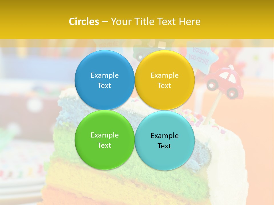 Five Orange Slice PowerPoint Template