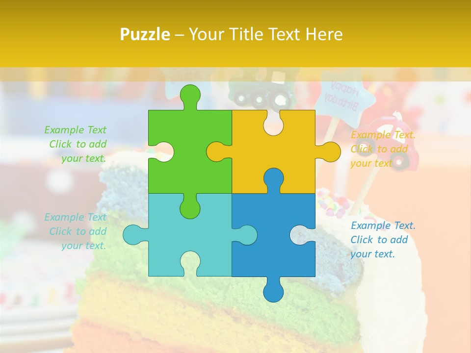 Five Orange Slice PowerPoint Template