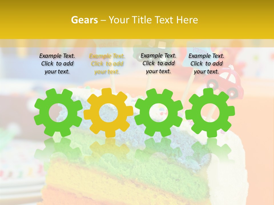 Five Orange Slice PowerPoint Template