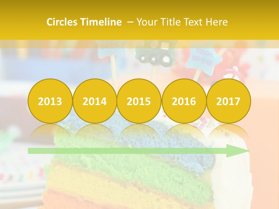 Five Orange Slice PowerPoint Template