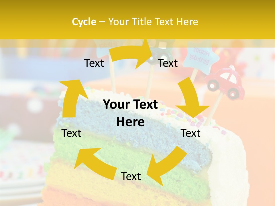 Five Orange Slice PowerPoint Template