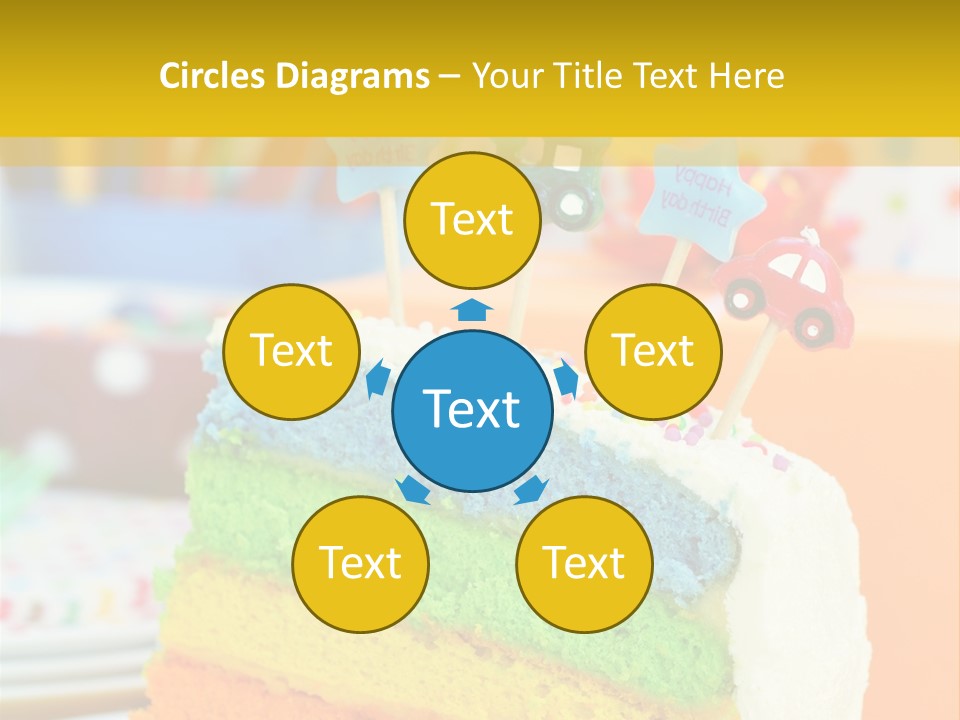 Five Orange Slice PowerPoint Template