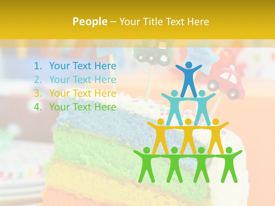 Five Orange Slice PowerPoint Template