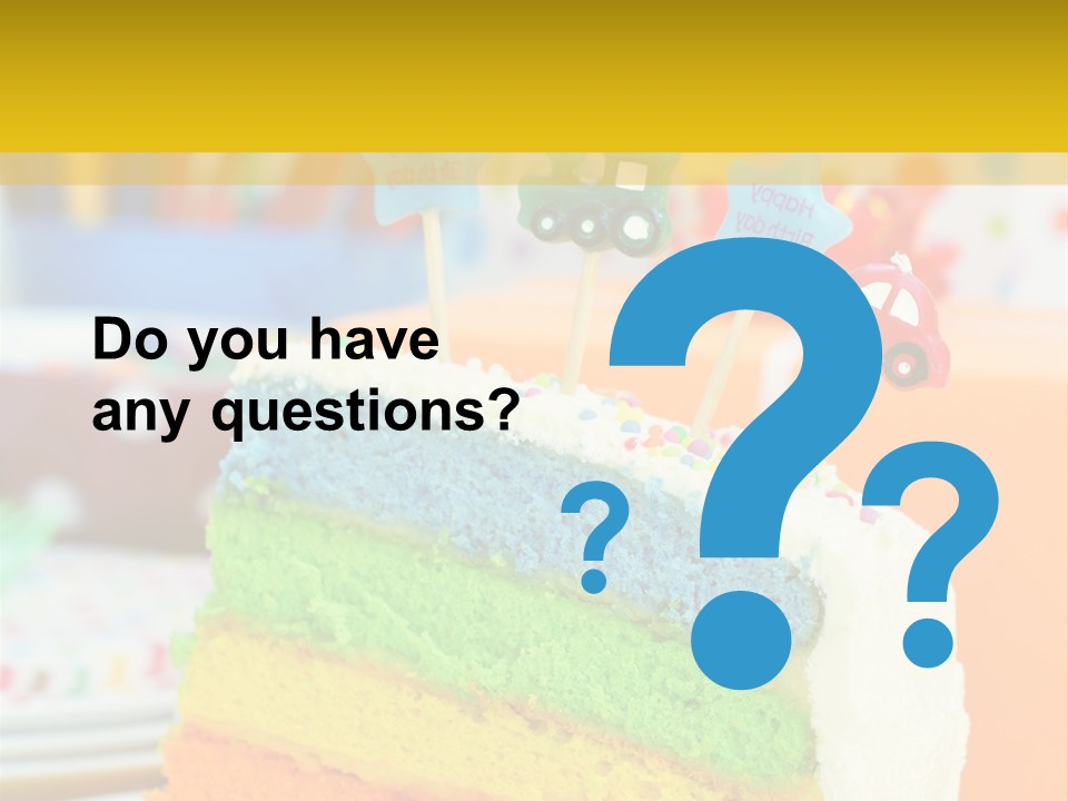 Five Orange Slice PowerPoint Template