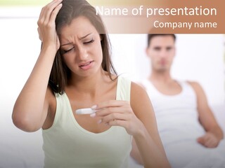 Caucasian Despair Husband PowerPoint Template