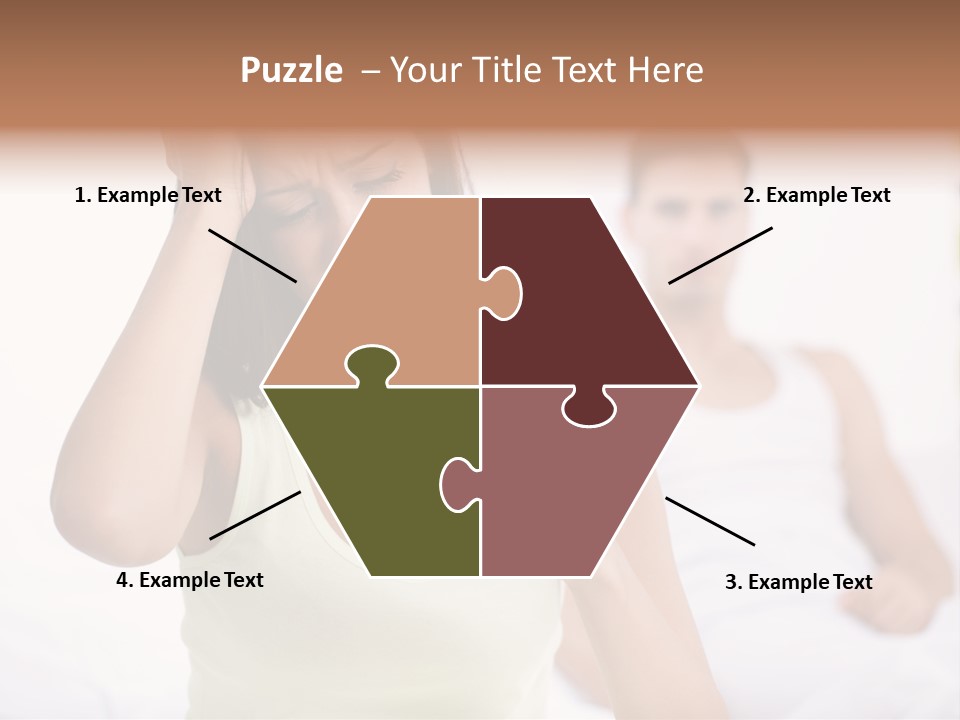 Caucasian Despair Husband PowerPoint Template