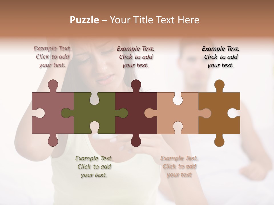 Caucasian Despair Husband PowerPoint Template