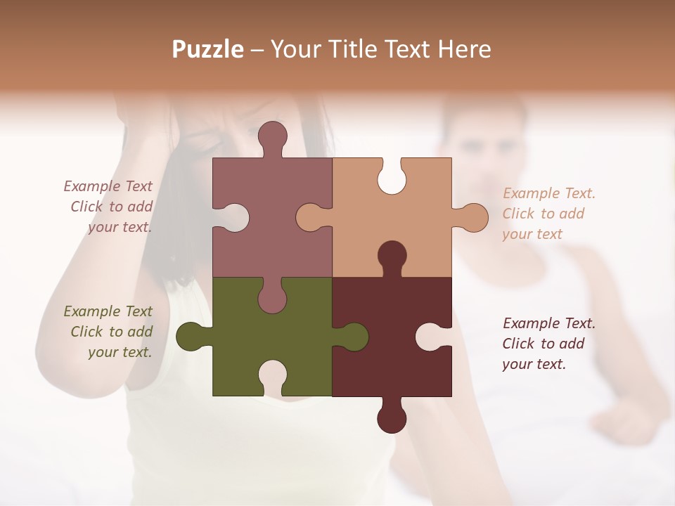 Caucasian Despair Husband PowerPoint Template