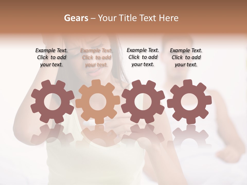 Caucasian Despair Husband PowerPoint Template