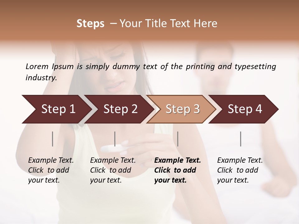 Caucasian Despair Husband PowerPoint Template