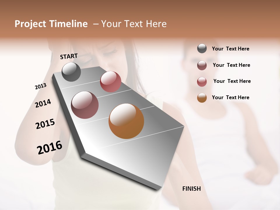 Caucasian Despair Husband PowerPoint Template