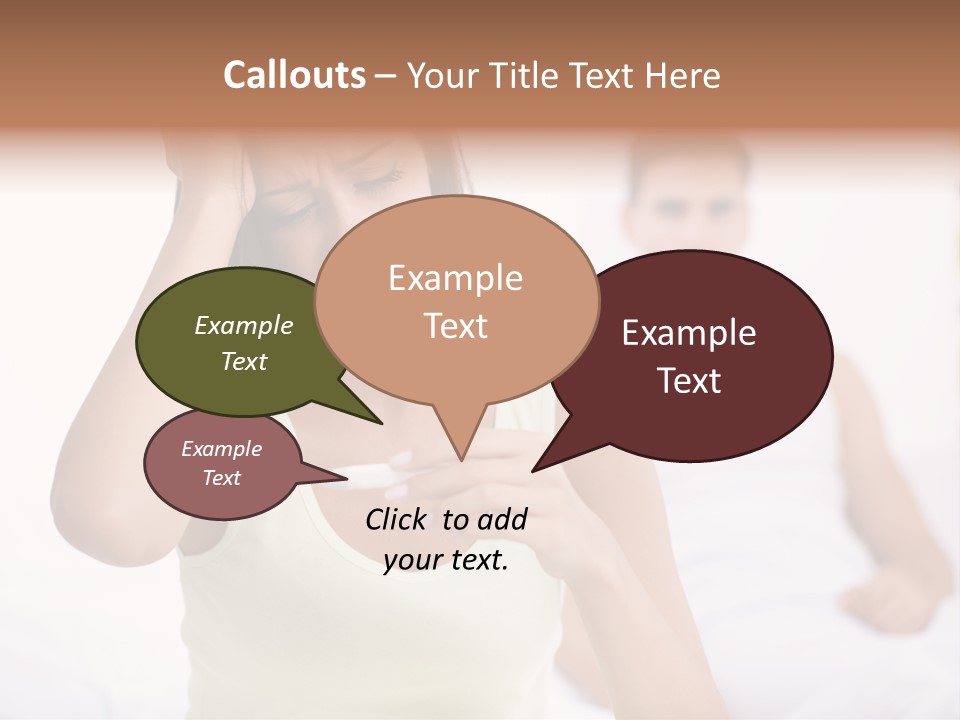 Caucasian Despair Husband PowerPoint Template