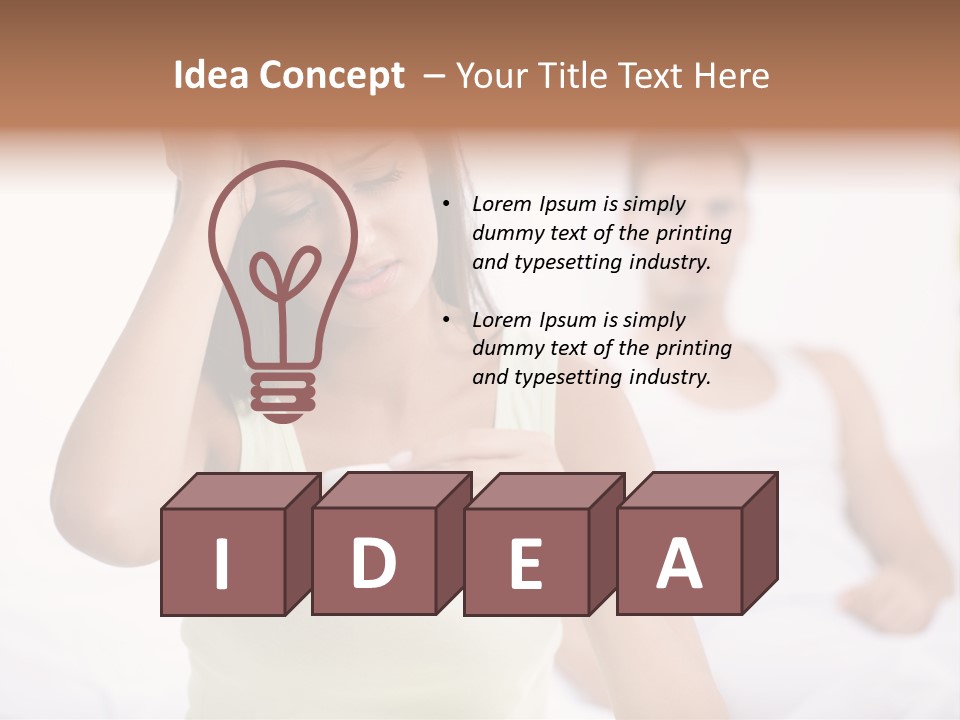 Caucasian Despair Husband PowerPoint Template