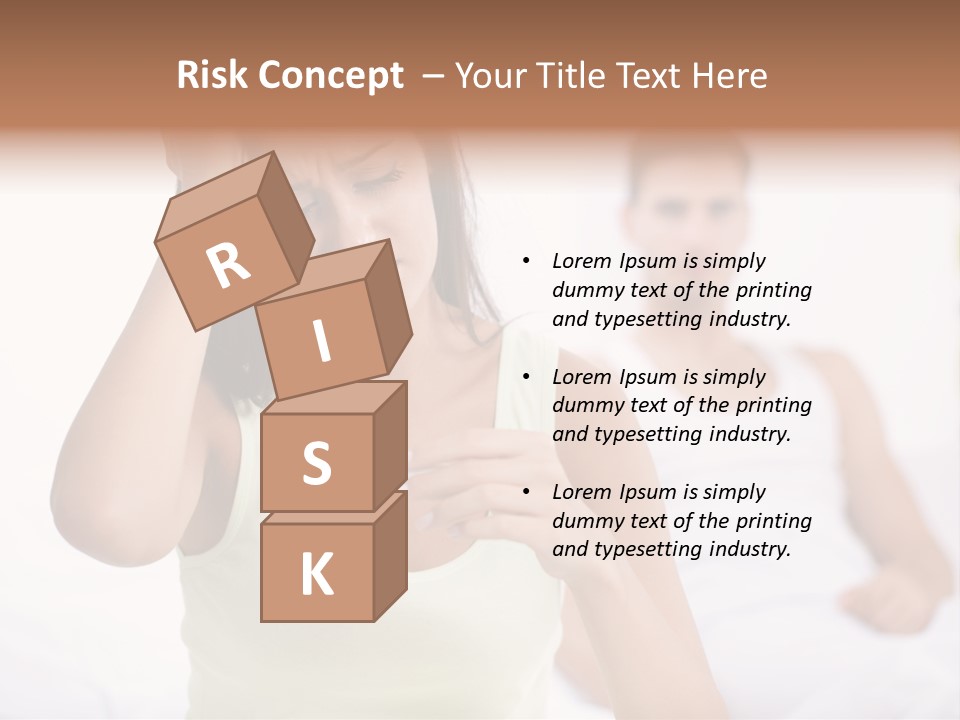 Caucasian Despair Husband PowerPoint Template