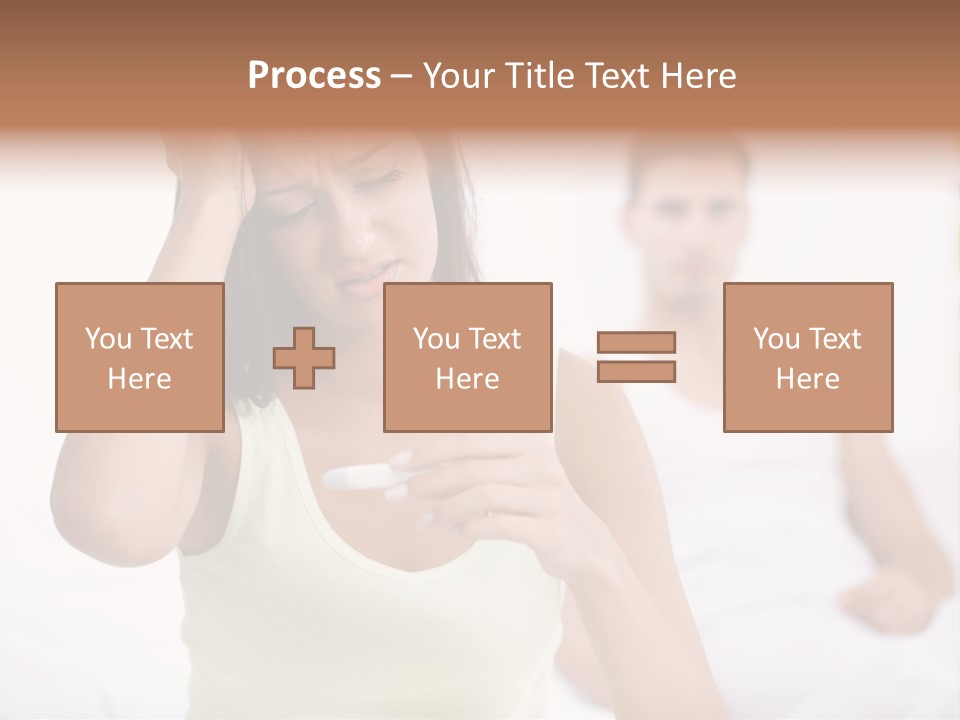 Caucasian Despair Husband PowerPoint Template