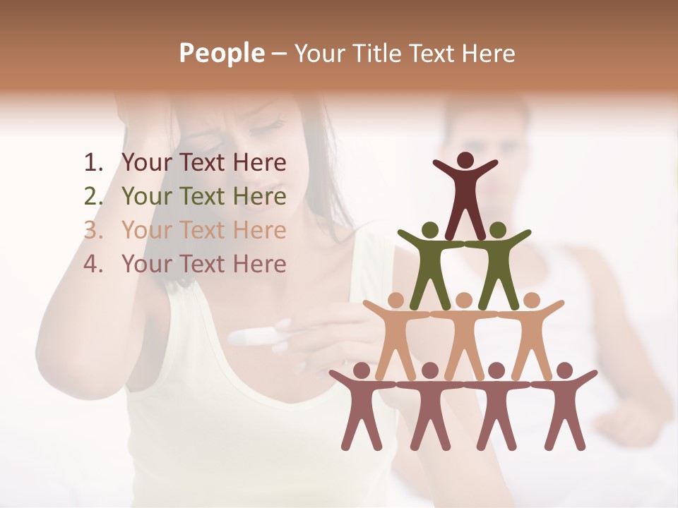 Caucasian Despair Husband PowerPoint Template