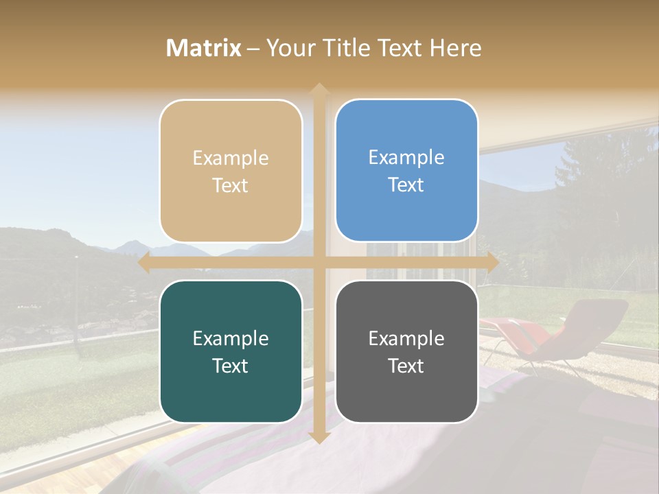 Bed Furniture Veranda PowerPoint Template