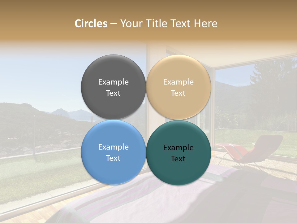 Bed Furniture Veranda PowerPoint Template