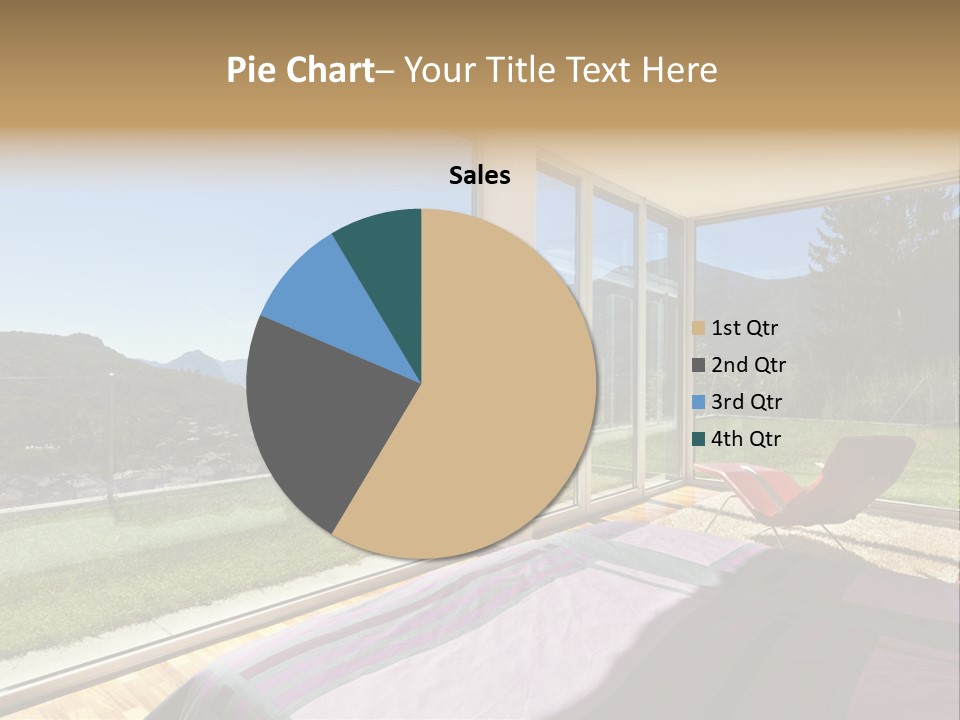 Bed Furniture Veranda PowerPoint Template