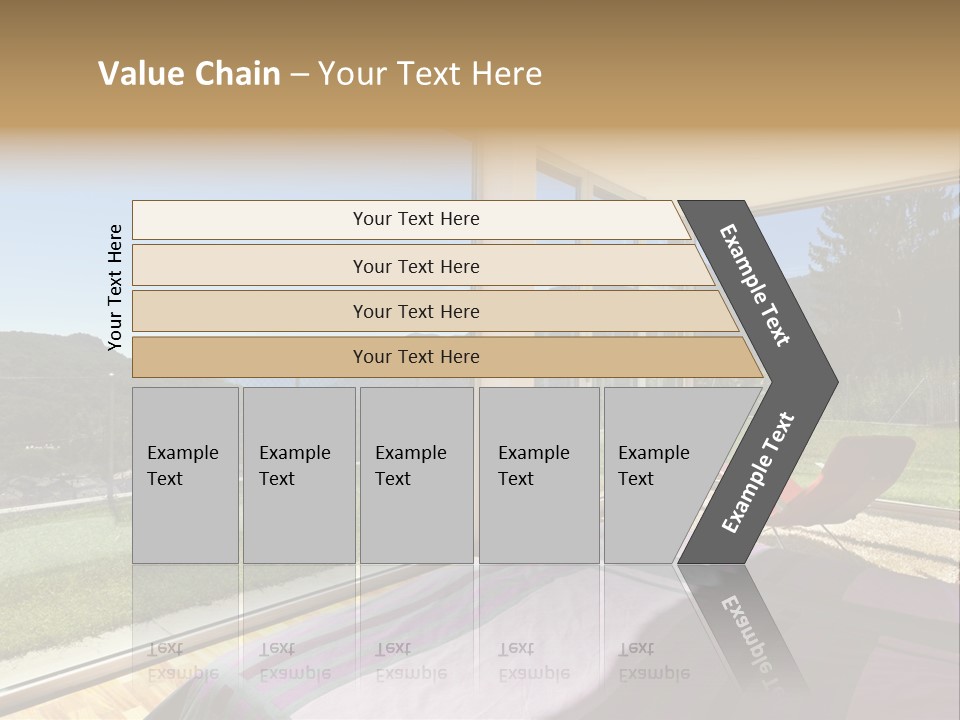 Bed Furniture Veranda PowerPoint Template