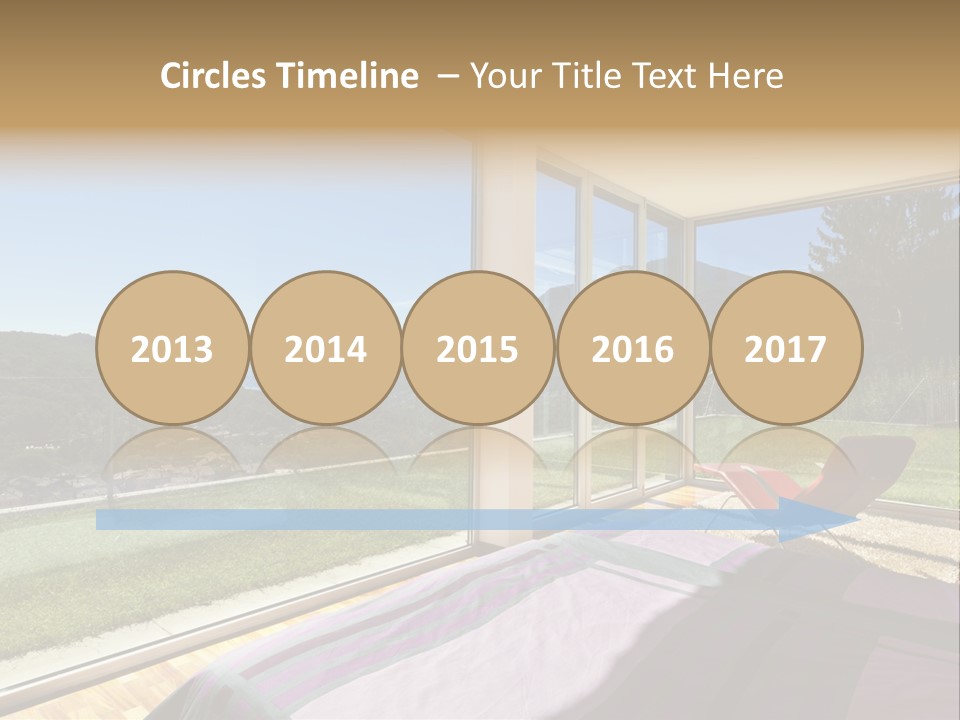 Bed Furniture Veranda PowerPoint Template