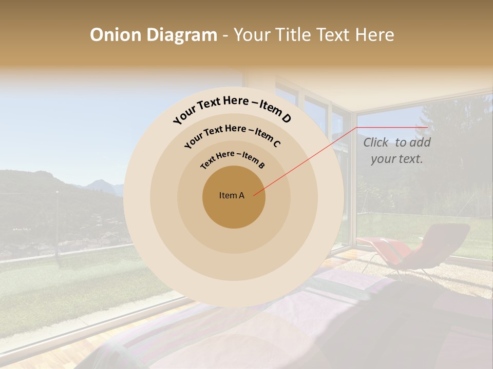 Bed Furniture Veranda PowerPoint Template