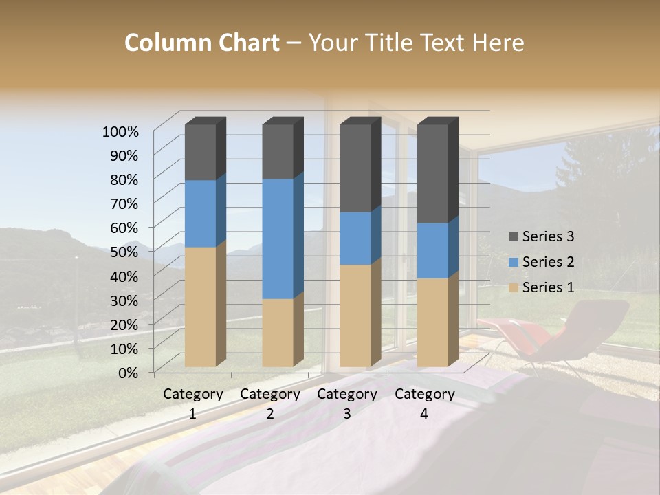 Bed Furniture Veranda PowerPoint Template