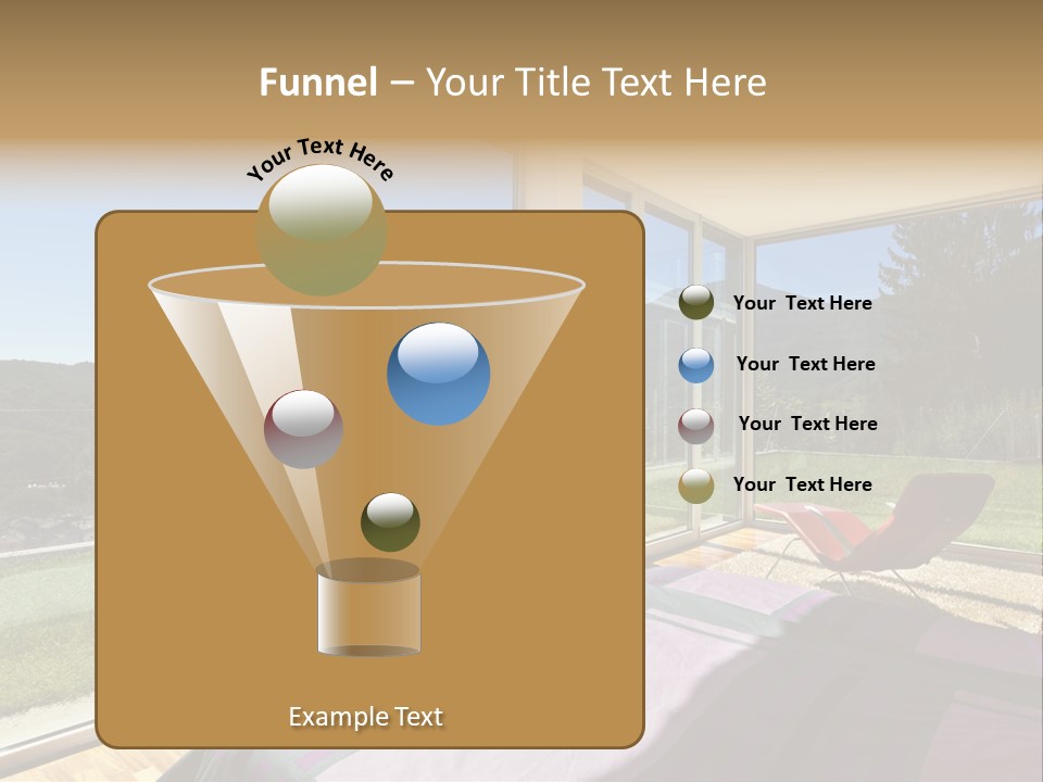 Bed Furniture Veranda PowerPoint Template