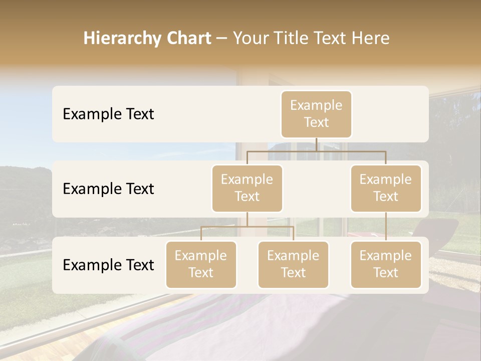 Bed Furniture Veranda PowerPoint Template