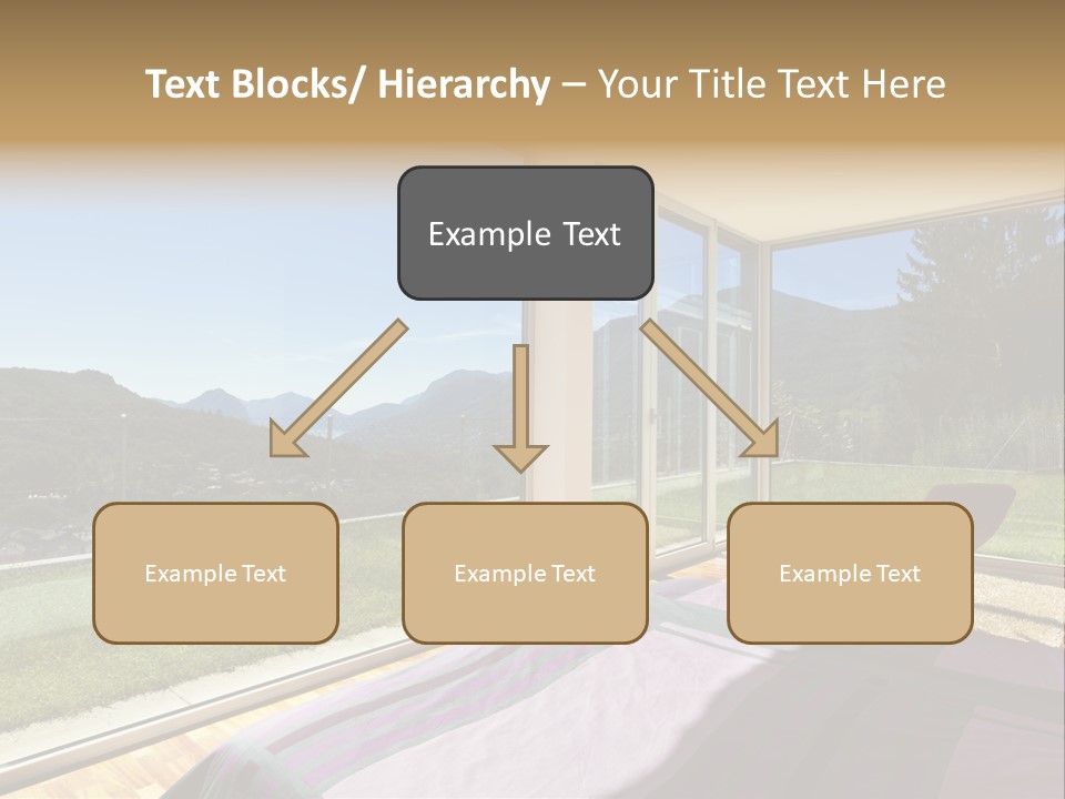 Bed Furniture Veranda PowerPoint Template