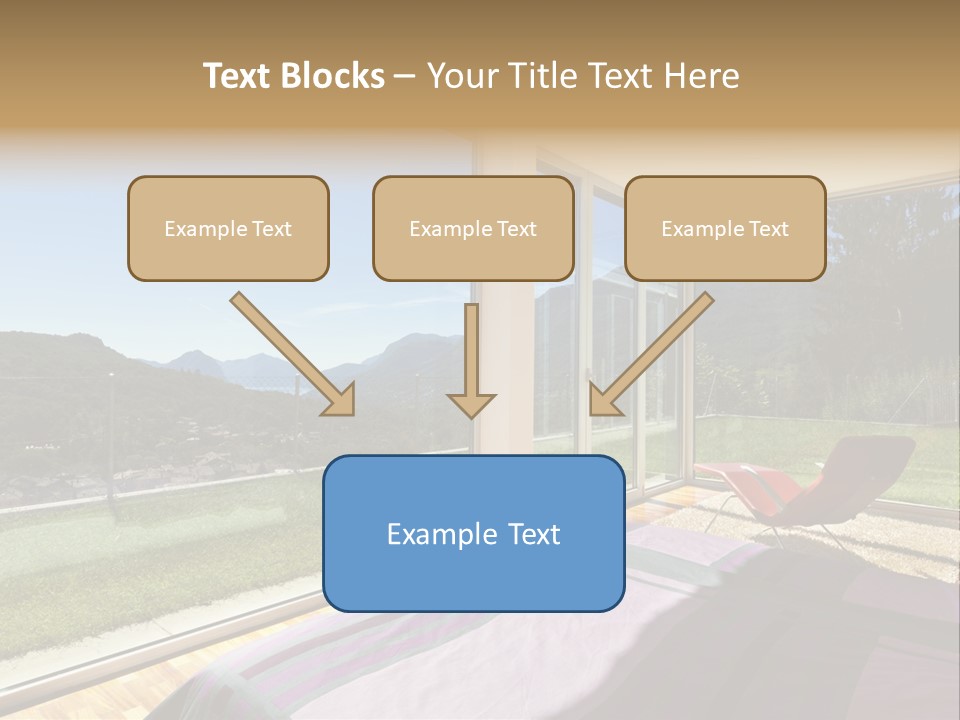 Bed Furniture Veranda PowerPoint Template