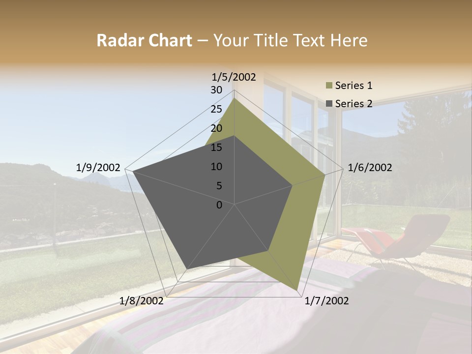 Bed Furniture Veranda PowerPoint Template