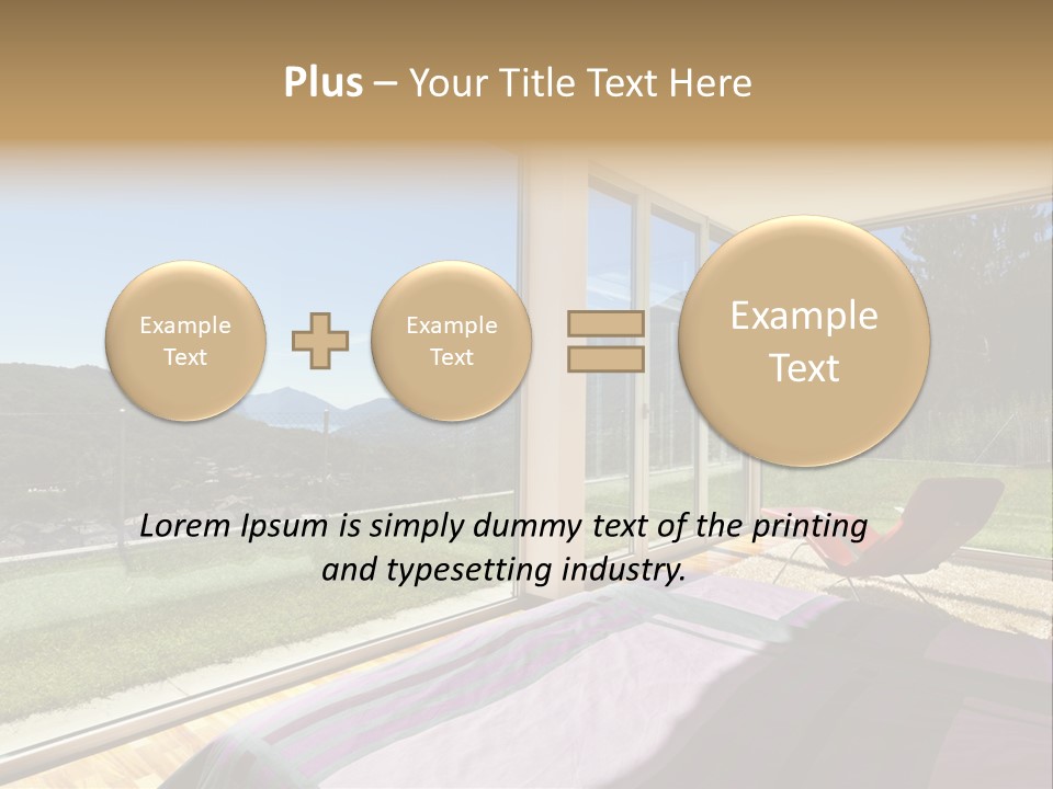 Bed Furniture Veranda PowerPoint Template